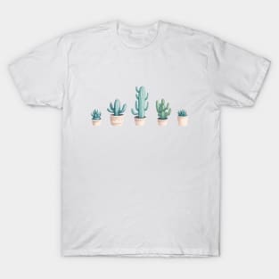 Watercolour cacti & succulents T-Shirt